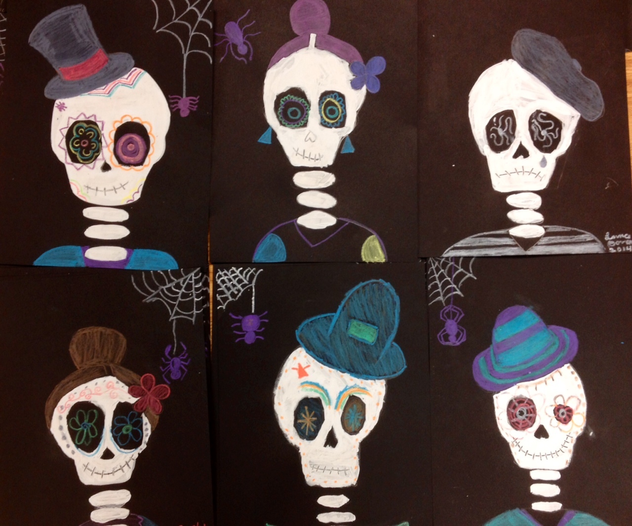 Halloween Art Painted Skeletons Art Teacher In LA